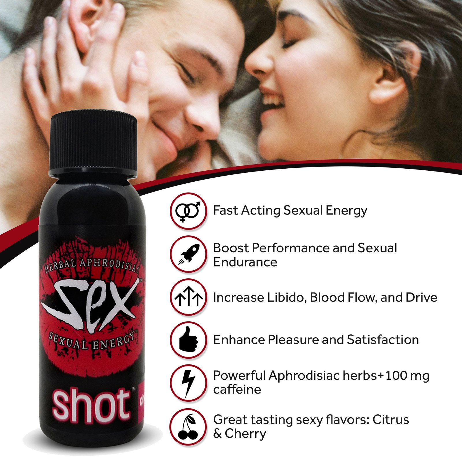 Sexual Energy Herbal Aphrodisiac Liquid Shot 6 pcs. Sex Chocolate